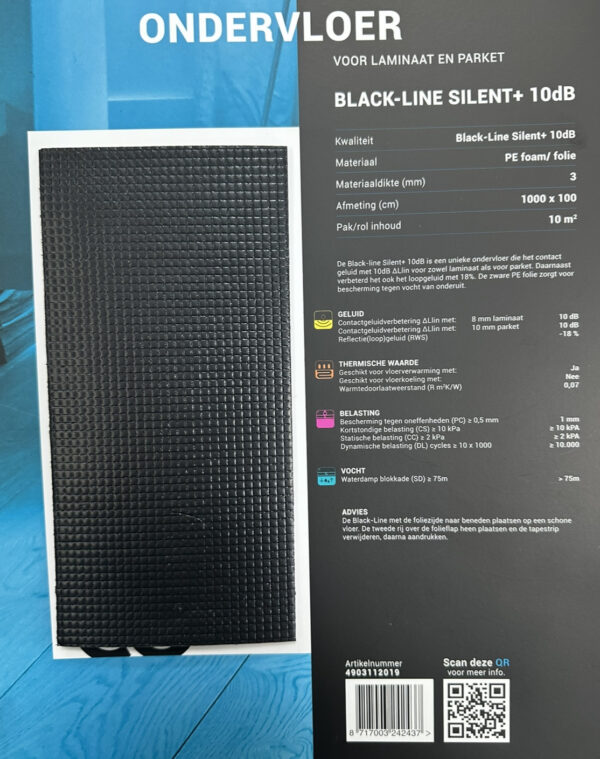 Black-line silent+ 10db laminaat/parket 10m2