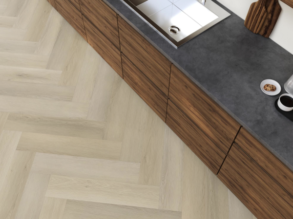 Floorlife YUP Mayfair herringbone light oak EVC-plak - Afbeelding 3