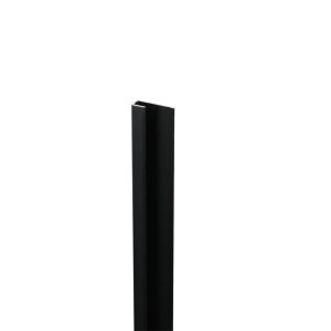 Start- en eindprofiel zwart pvc wand
