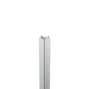 Binnen- en buitenhoekprofiel zilver pvc wand