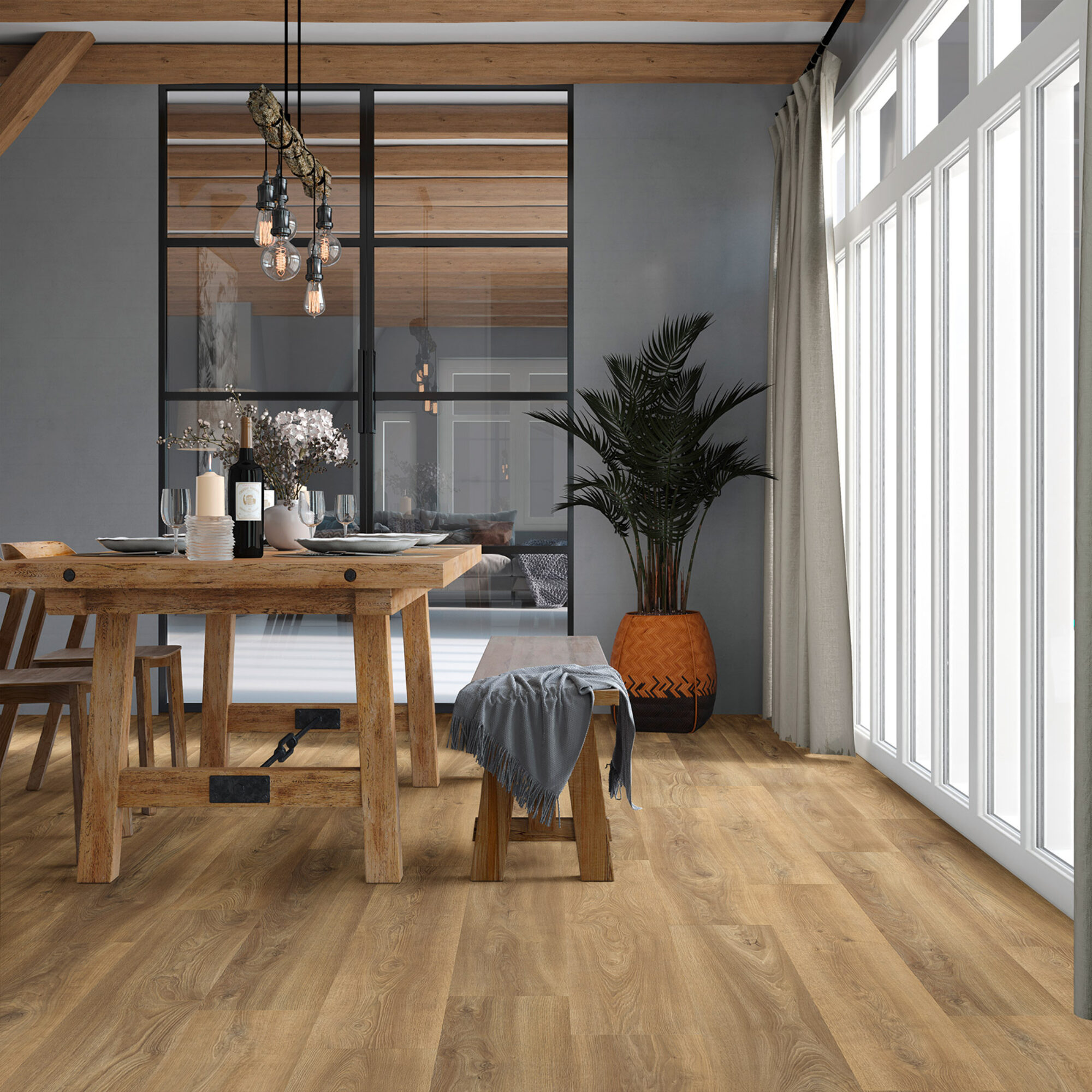 VivaFloors Eiken 3530 rechte plank PVC-Plak - detail