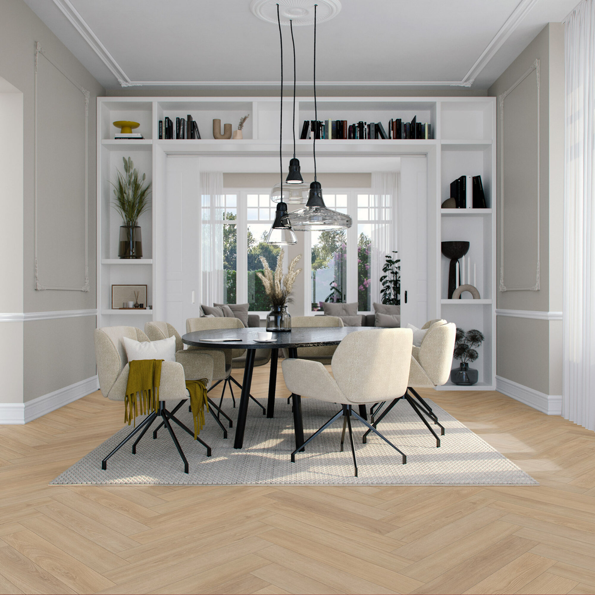 VivaFloors Walvisgraat 9010 PVC-plak - detail